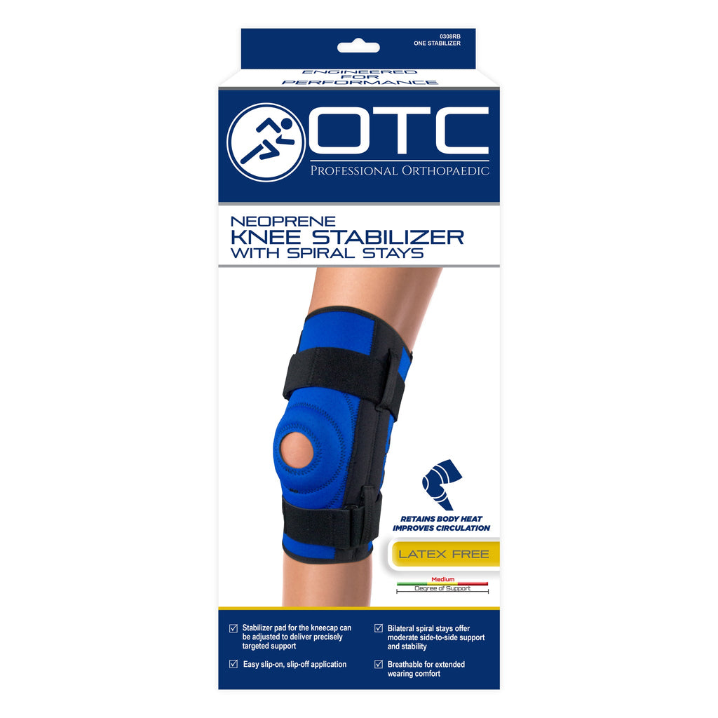 OTC Neoprene Knee Support - Stabilizer Pad, Black, X-Large 