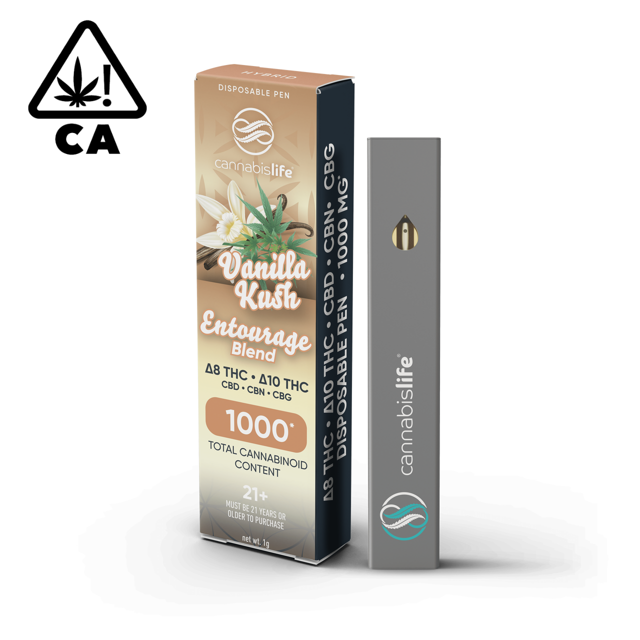 CANNABIS LIFE | ENTOURAGE DISPOSABLE VAPE VANILLA KUSH | 1ML – FAR HILLS  PHARMACY STORE