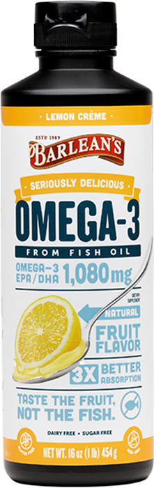 Seriously Delicious Omega-3 Fish Oil Lemon Creme 16 oz