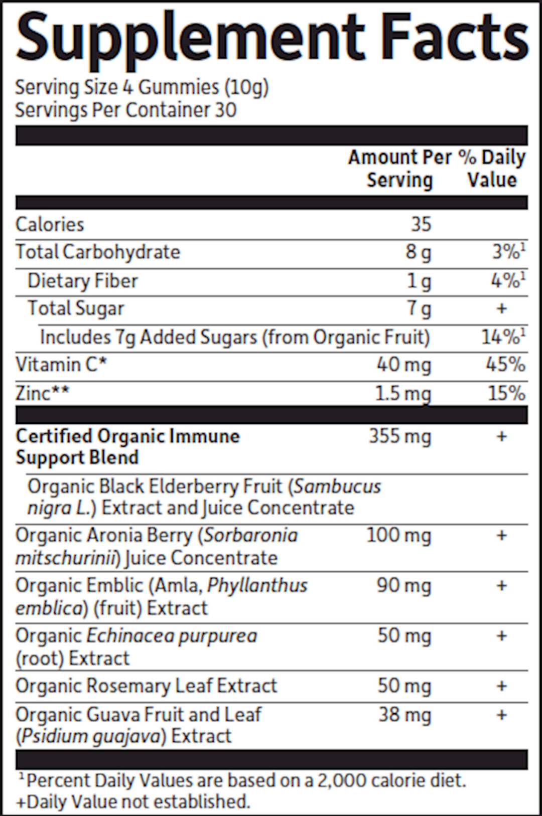 Elderberry Organic 120 gummies