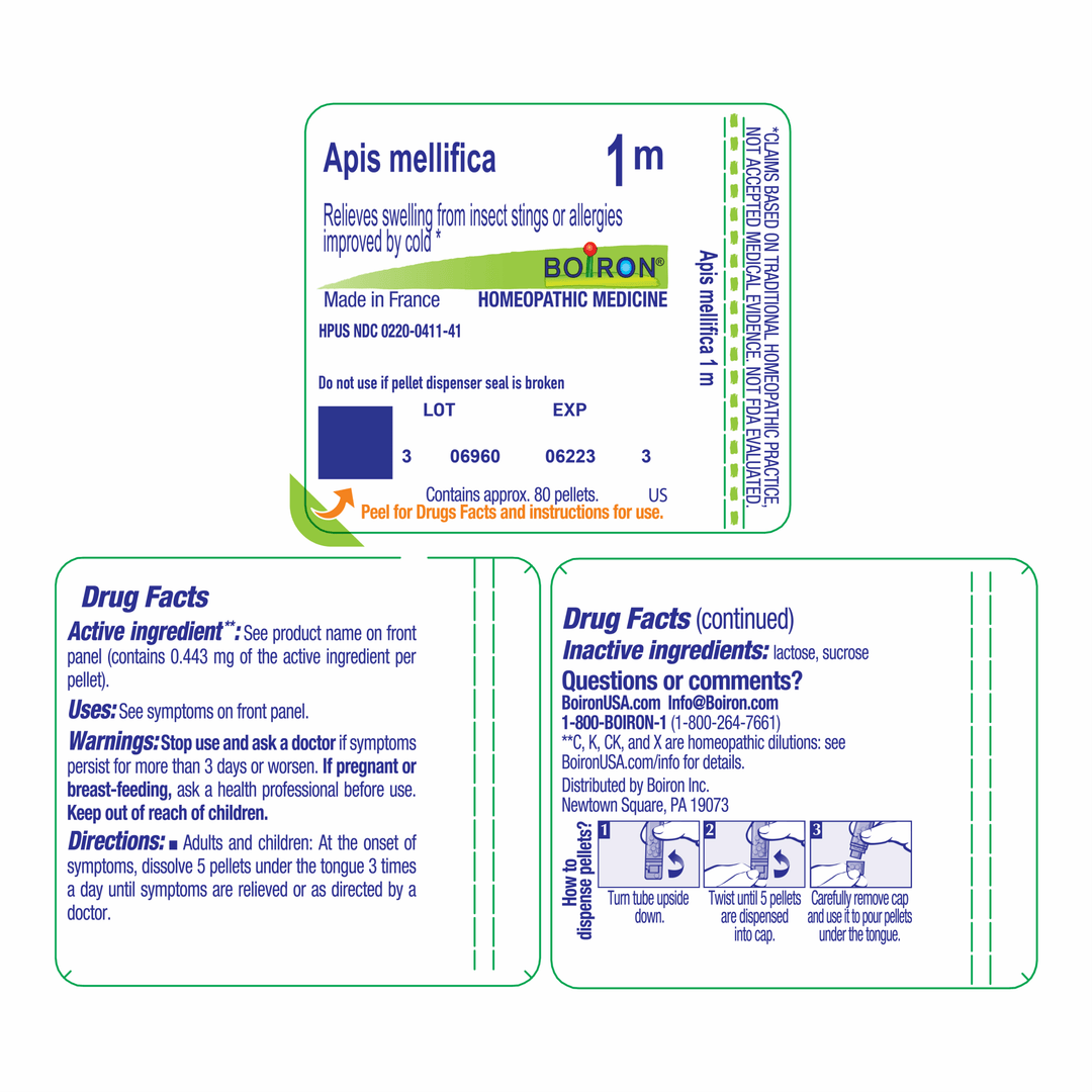 Apis mellifica 1M 80 Pellets - FAR HILLS PHARMACY STORE