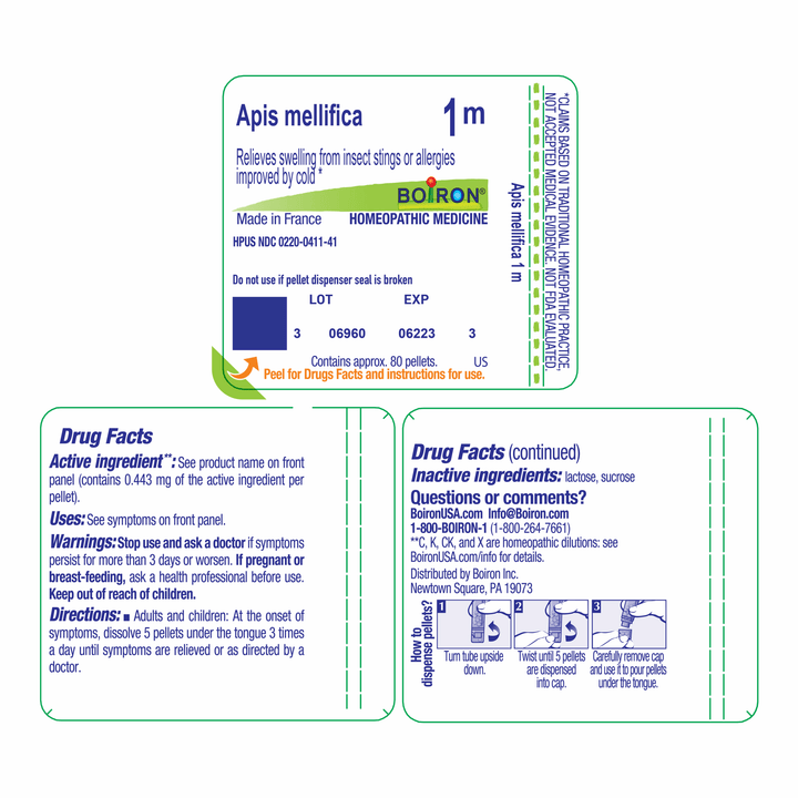Apis mellifica 1M 80 Pellets - FAR HILLS PHARMACY STORE