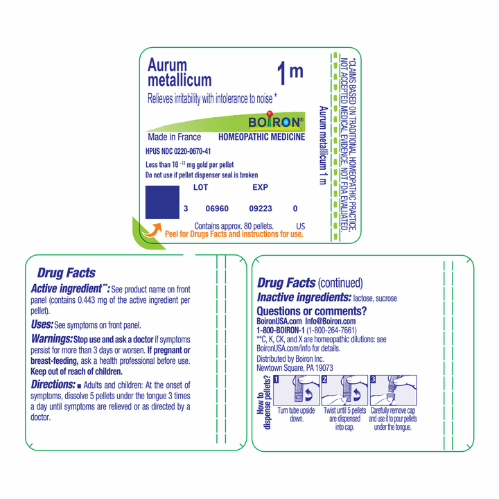 Aurum Metallicum 1 M 80 Pellets