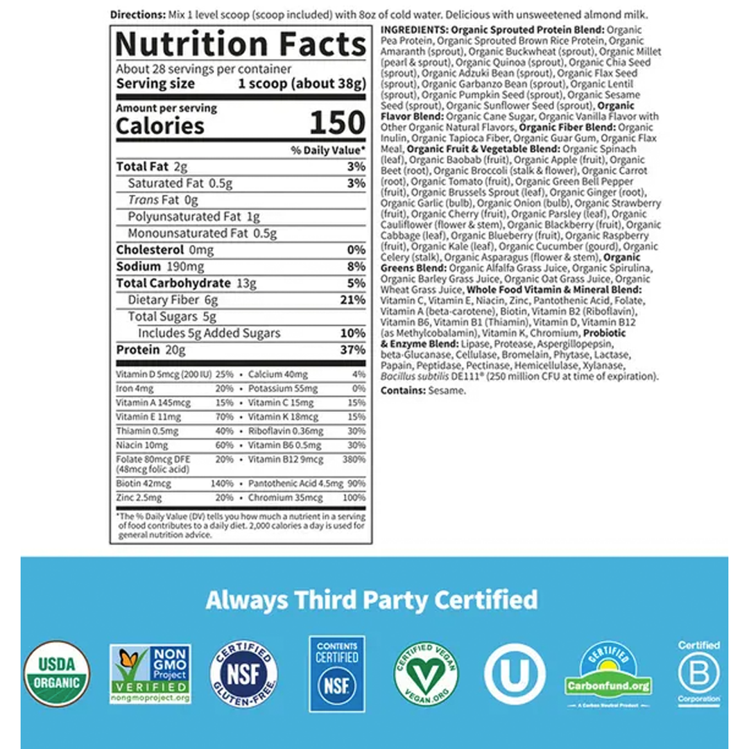 RAW Organic Meal 37.53oz