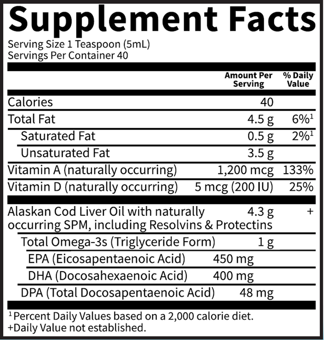 Dr. Formulated Cod Liver Oil 40 serv