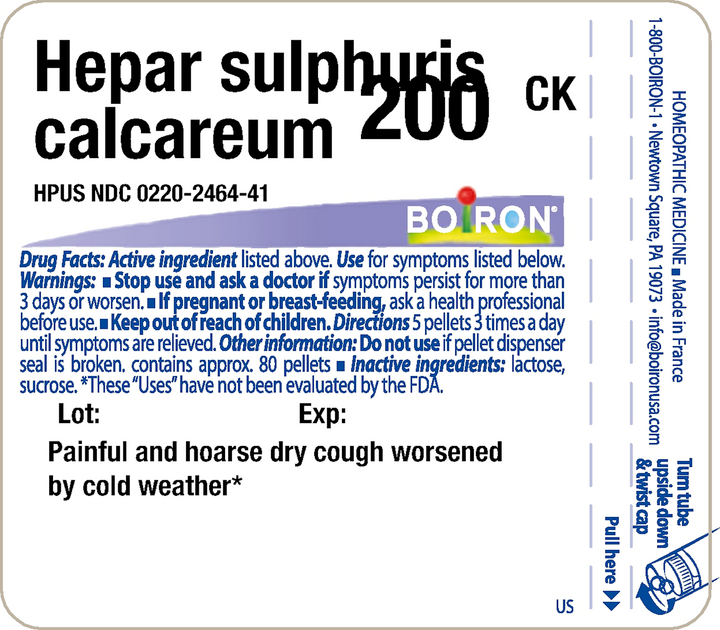 Hepar sulphuris calcareum 200CK 80 Pellets