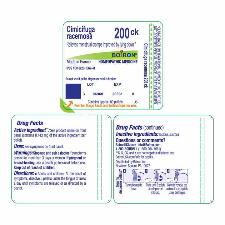 Cimicifuga racemosa 200CK 80 Pellets