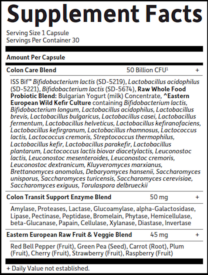 RAW Probiotics Colon Care 30 vcaps