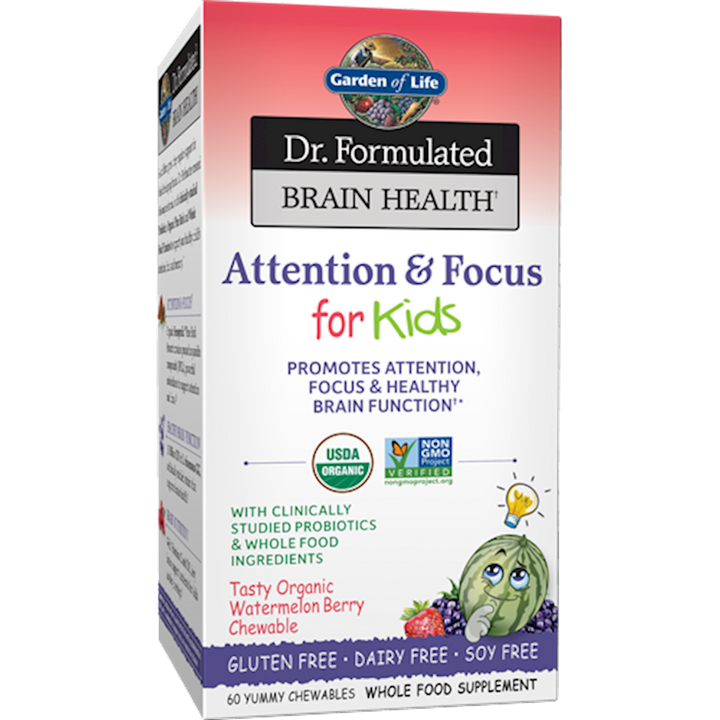 Dr. Formulated Brain Health Attention & Focus for Kids - Watermelon Berry 60 tabs