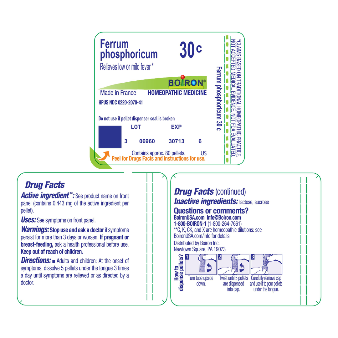 Ferrum phosphoricum 30C 80 Pellets - FAR HILLS PHARMACY STORE