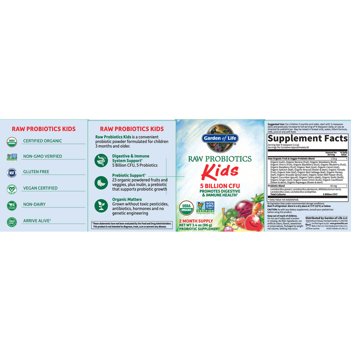 RAW Probiotics Kids 101.4g