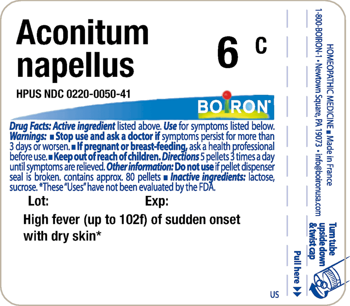 Aconitum napellus 6C 80 Pellets - FAR HILLS PHARMACY STORE