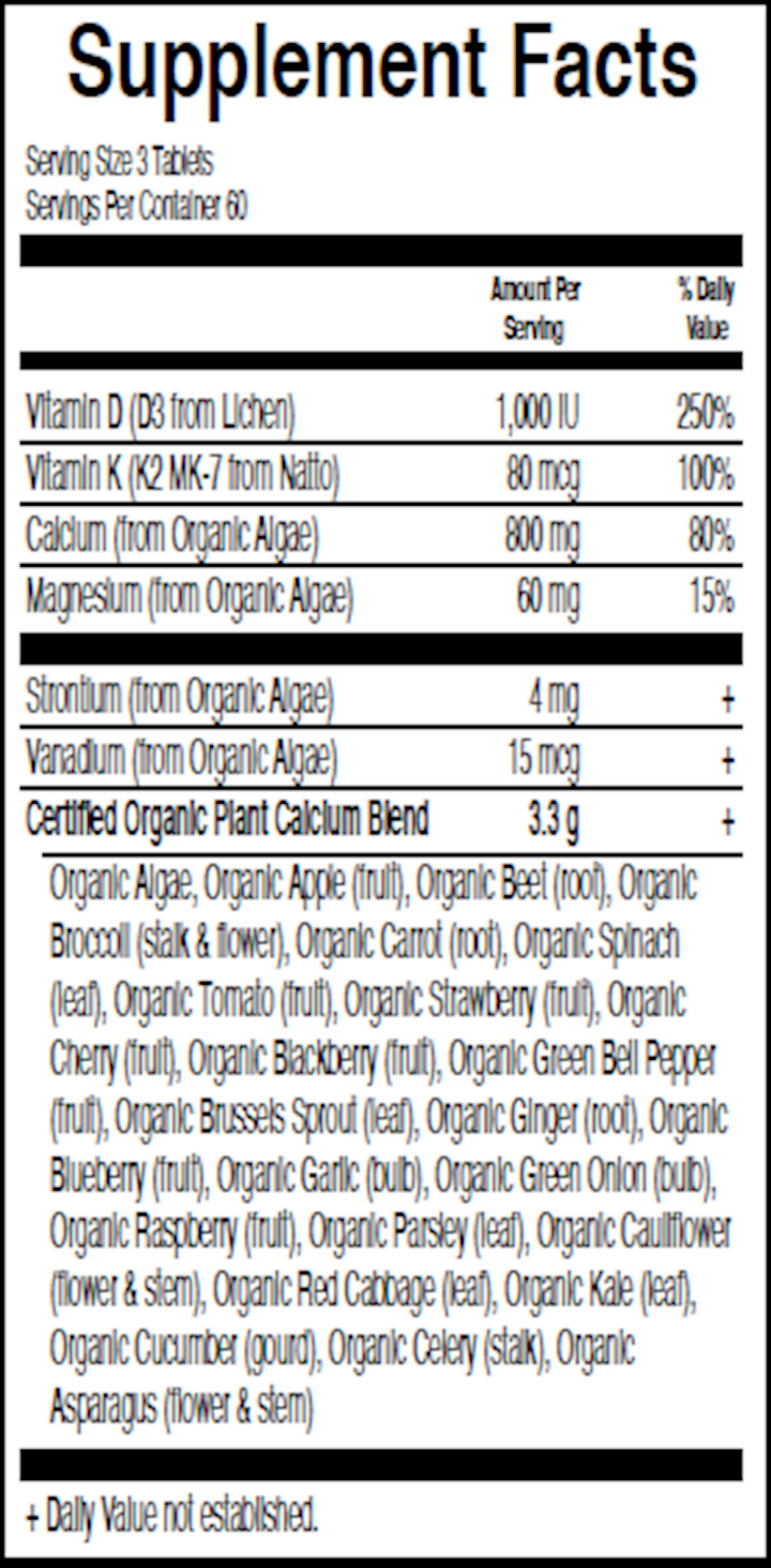 Mykind Organics Plant Calcium 180 tabs