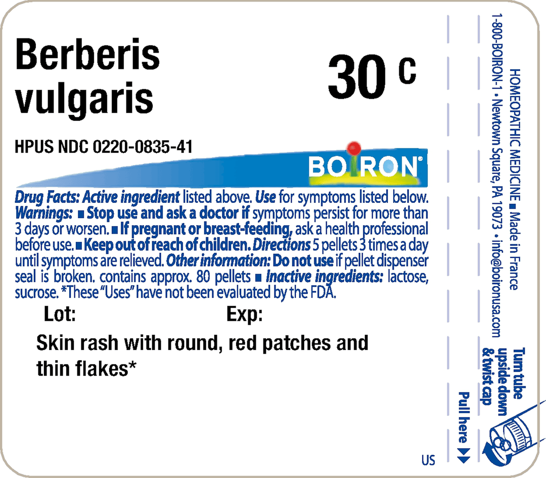 Berberis Vulgaris 30C 80 Pellets - FAR HILLS PHARMACY STORE