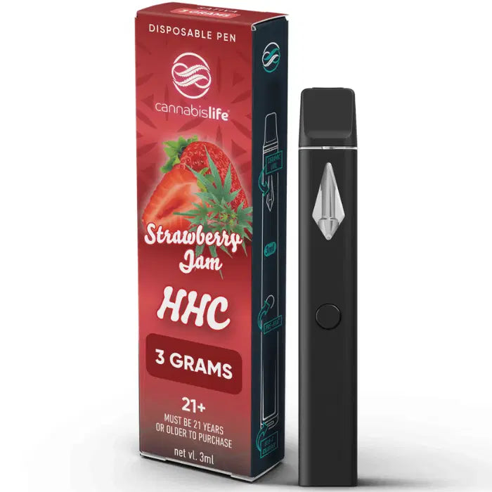 Cannabis Life | HHC Vape – Strawberry Jam | Sativa – 3g HHC Disposable