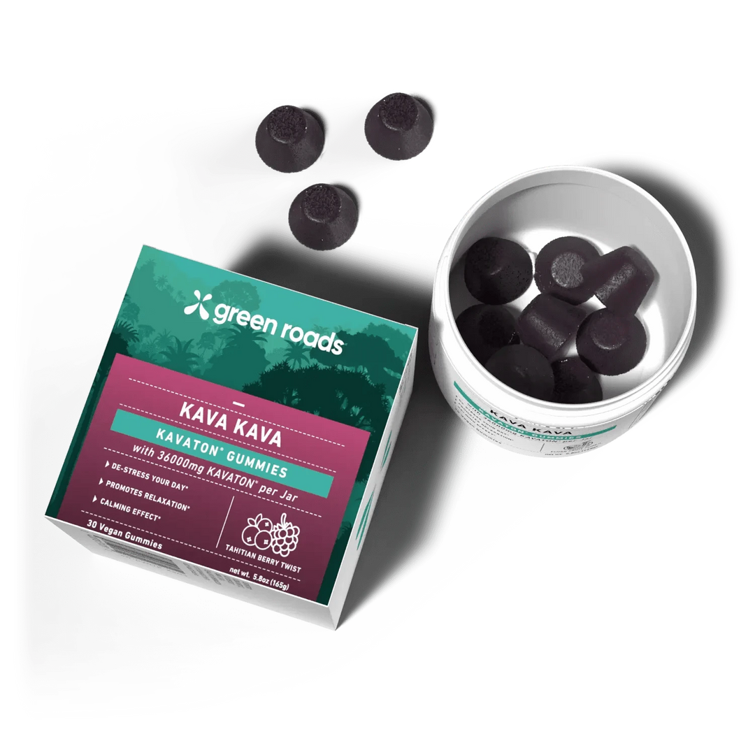 Green Roads | Kava Gummies – Tahitian Berry Twist | 1200mg Kavaton – 30ct (4 Pack)