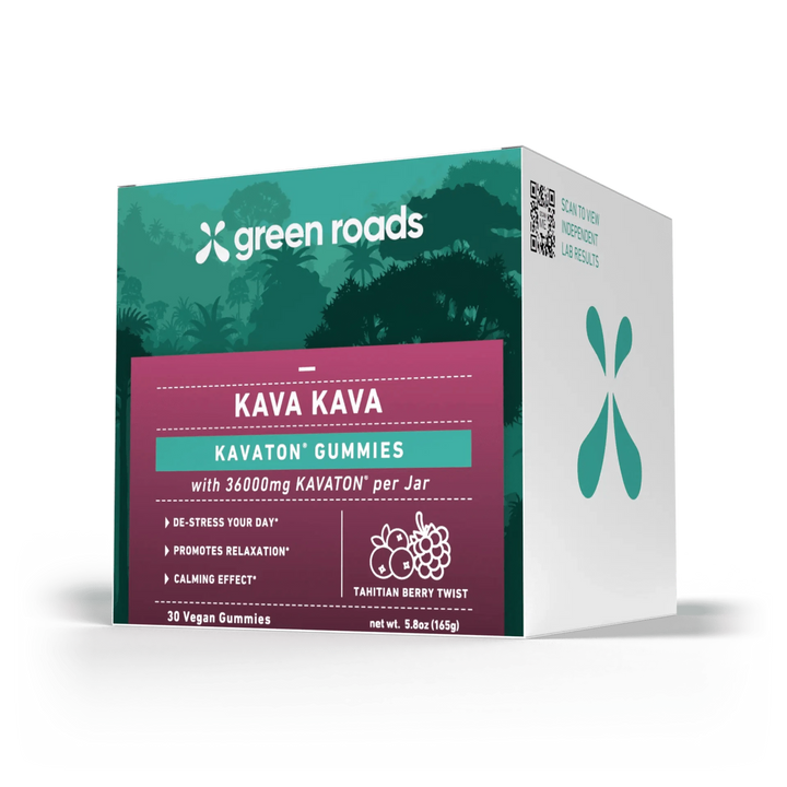 Green Roads | Kava Gummies – Tahitian Berry Twist | 1200mg Kavaton – 30ct (4 Pack)