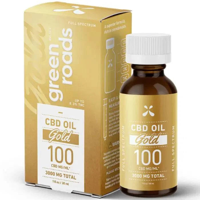 Green Roads | CBD Tincture | Gold Full Spectrum 3000mg-30mL