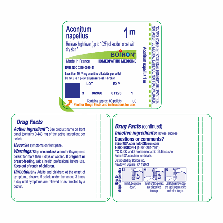 Aconitum napellus 1M 80 Pellets - FAR HILLS PHARMACY STORE