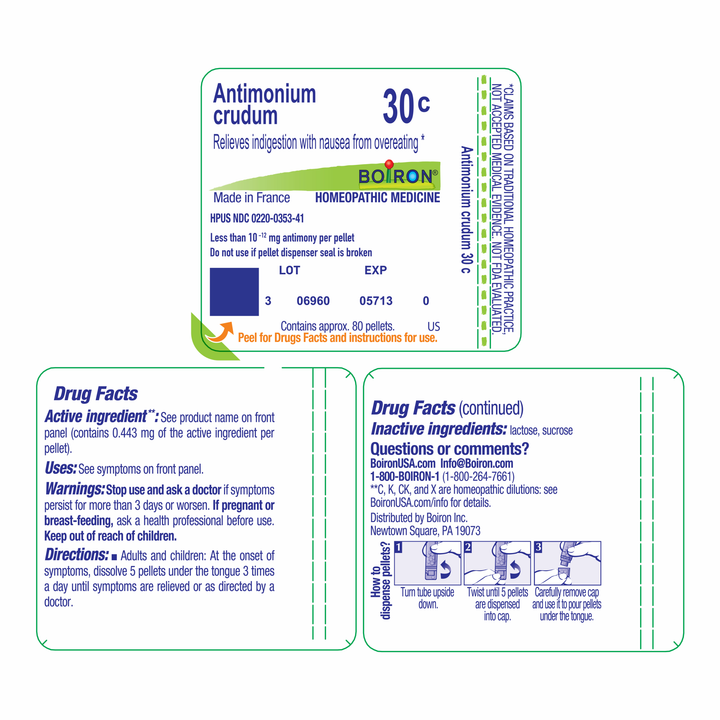 Antimonium crudum 30C 80 Pellets