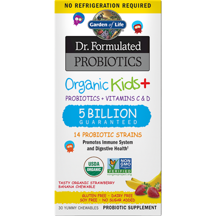 Organic Kids Probiotics Straw Shelf Stable 30chews