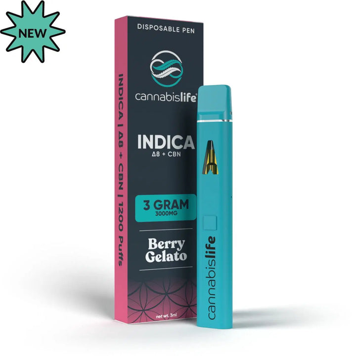 Cannabis Life | Berry Gelato THC Vape Pen | 3g Hybrid – Delta 8 THC Disposable Vape