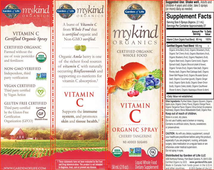 Mykind Organics Vitamin C Cherry-Tang 2 oz