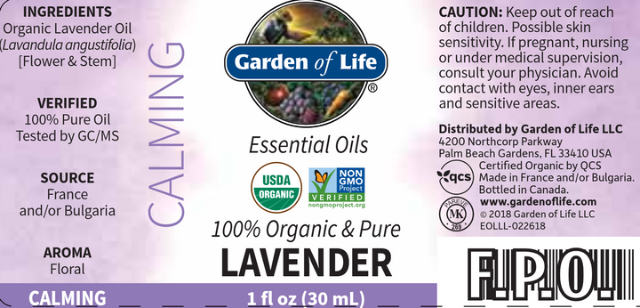 Lavender Essential Oil Organic 1 fl oz