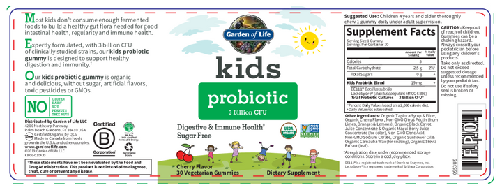 Kids Probiotic 3B Cherry 30 gummies