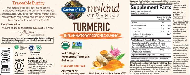 Turmeric Organic 120 gummies