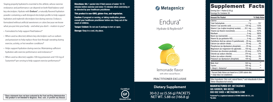 Endura Lemonade Flavor - FAR HILLS PHARMACY STORE