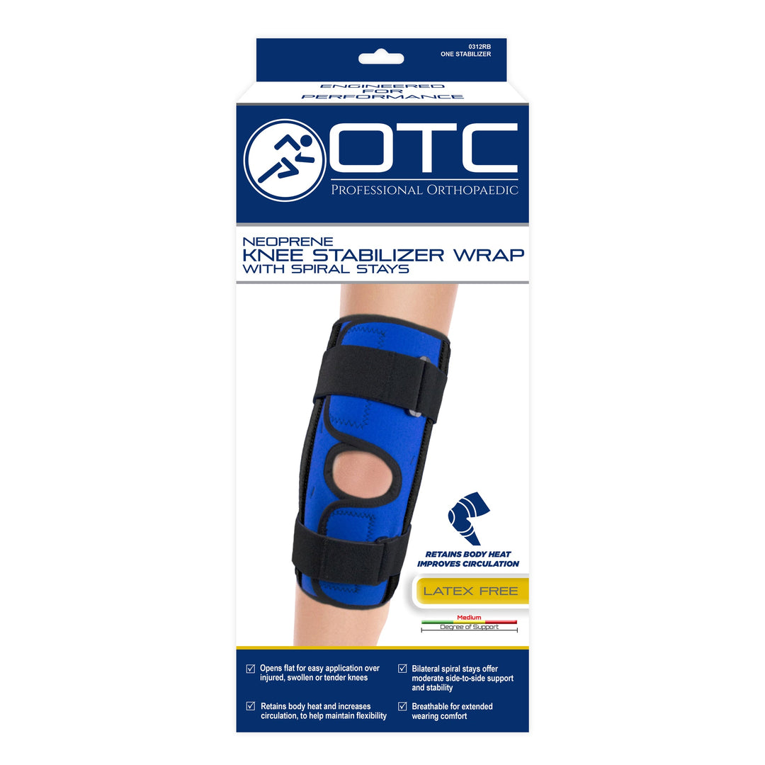 0312 / NEOPRENE KNEE STABILIZER WRAP - SPIRAL STAYS