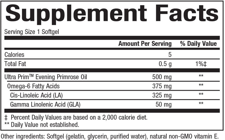 Ultra Prim™ Evening Primrose Oil 500 mg