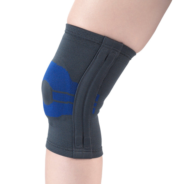 2435 / KNEE SUPPORT WITH COMPRESSION GEL INSERT AND FLEXIBLE STAYS