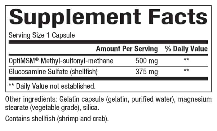 MSM & Glucosamine Sulfate