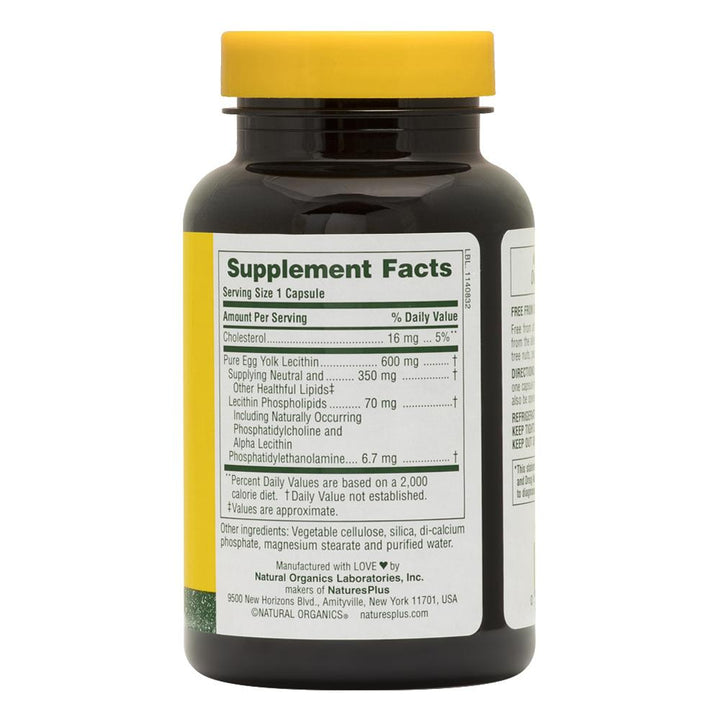 Egg Yolk Lecithin 600 mg Capsules