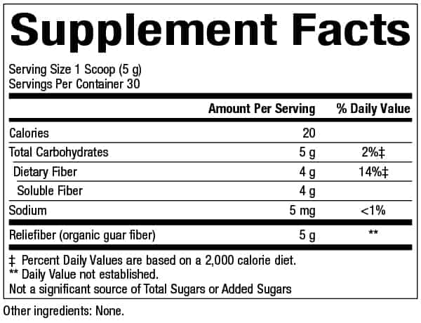 Organic Low FODMAP Reliefiber™ Powder