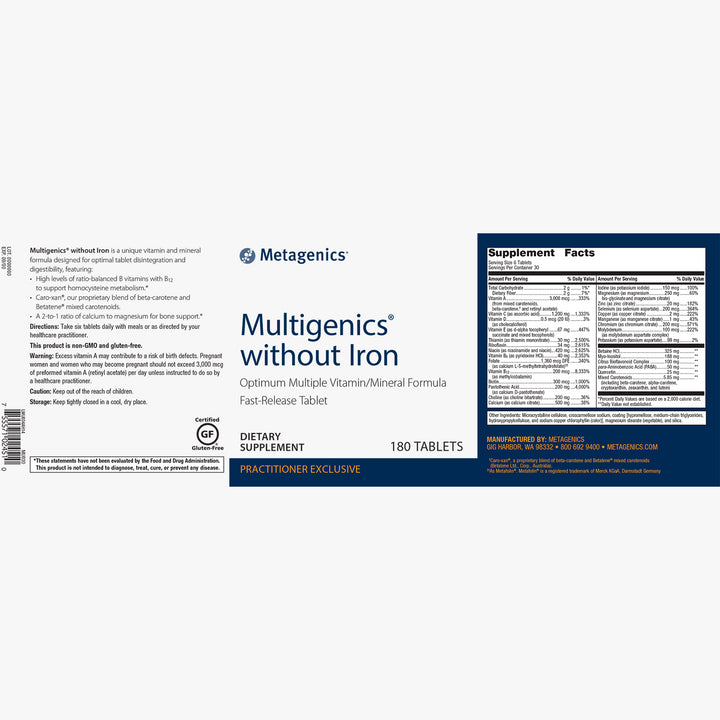 Multigenics® without Iron