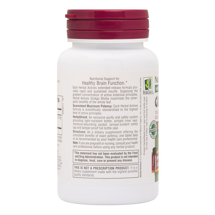 Herbal Actives Ginkgo Biloba Extended Release Tablets