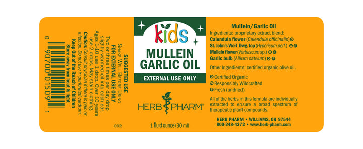 Kids Mullein Garlic Oil - FAR HILLS PHARMACY STORE