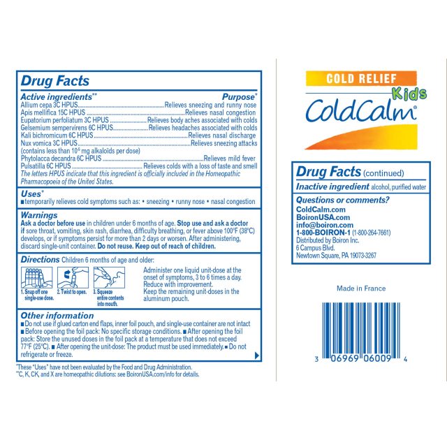 ColdCalm® Kids Liquid Doses