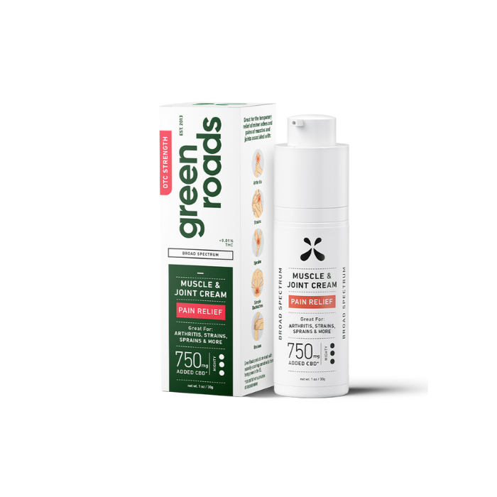 GREEN ROADS | CBD CREAM MUSCLE & JOINT PAIN RELIEF | 750MG