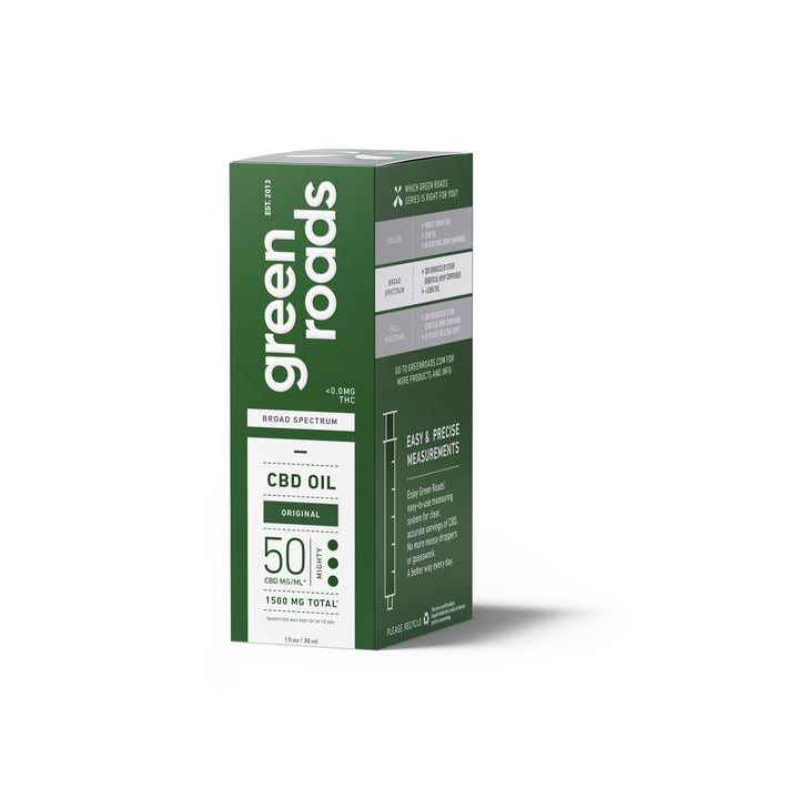 GREEN ROADS | BROAD SPECTRUM CBD TINCTURE ORIGINAL | 50MG-30ML