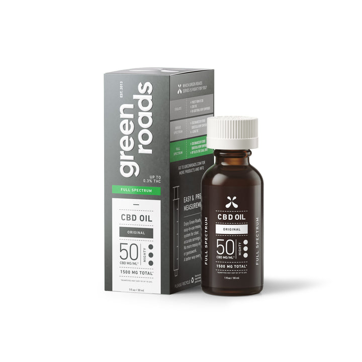 GREEN ROADS | FULL SPECTRUM CBD TINCTURE ORIGINAL | 50MG-30ML