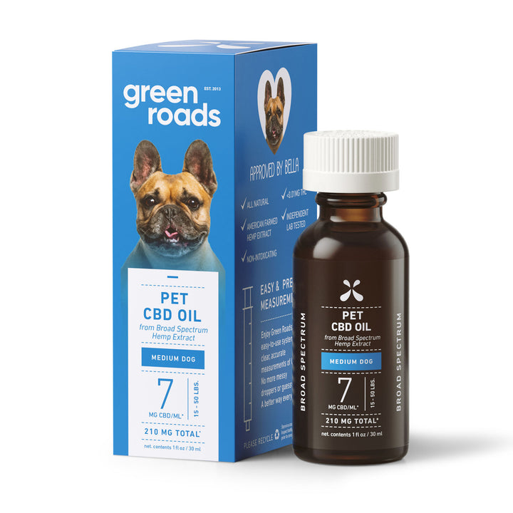 GREEN ROADS | BROAD SPECTRUM CBD TINCTURE FOR DOGS | 210MG-30ML