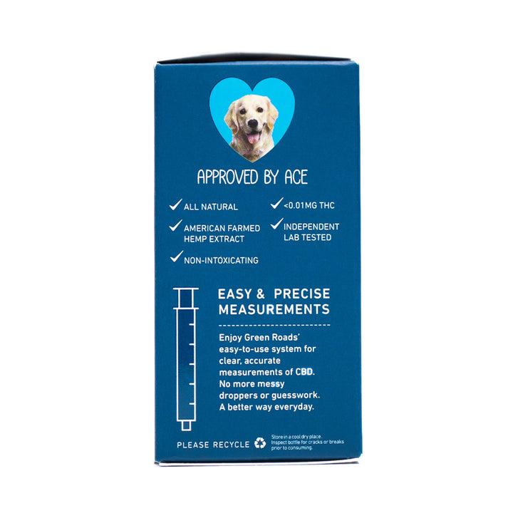 GREEN ROADS | BROAD SPECTRUM CBD TINCTURE FOR DOGS | 600MG-30ML