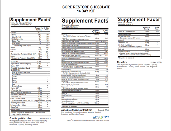 Core Restore 14-Day Kit (Chocolate)