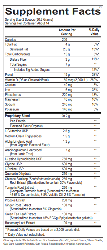 Inflammacore Vanilla Chai with Pea Protein