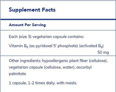 P5P 50 (activated vitamin B6) - FAR HILLS PHARMACY STORE