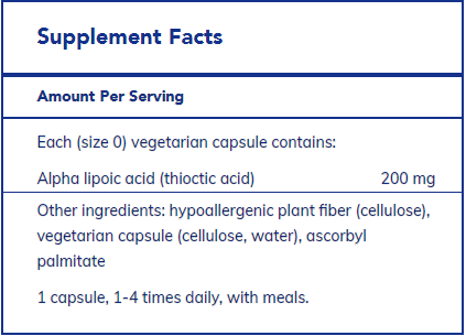 Alpha Lipoic Acid 200 mg - FAR HILLS PHARMACY STORE